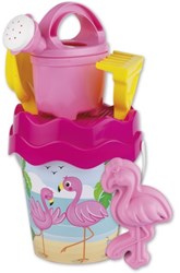 Androni Giocattoli Flamingo Eimergarnitur - Strandspielzeug 6-teilig rosa