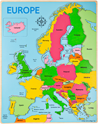 BigJigs Holz Europa Puzzle Lernspielzeug - Landkarte
