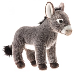 Heunec Plüsch Esel Kuscheltier - grau - 25 cm - Stofftier für Kinder