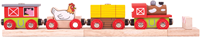 BigJigs Holzeisenbahn Farmyard - Bauernhof Spielzeug Zugset