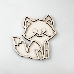 FiQ Holzfüllform Fuchs sensorisches Spielzeug 12,5x13 cm Motorik