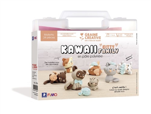 Fimo Fimo® Koffer Kawaii Katten