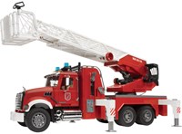 Bruder Feuerwehrfahrzeug Mack Granite mit Leiter, Licht und Wasserpumpe Spielzeug