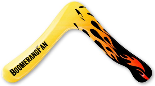 Boomerang Fan Boemerang FIRE Links 31cm.70gr.Cirkel25m