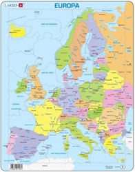 Larsen Puzzle - Europa Karte Spanisch - Lernspielzeug 37 Teile