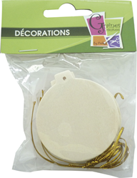 Graine Creative Holz Weihnachtskugeln Bastelset 6 cm 6 Stück Weihnachten Dekoration