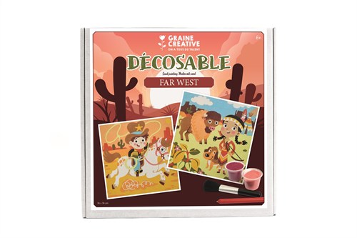 Graine Creative Sandmalset Wild West 30x30 cm kreatives Bastelspielzeug