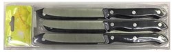 ARO houseware Tafelmesser Edelstahl mit Kunststoffgriff 6er Set schwarz