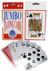 ARO houseware Spielkarten Jumbo Kunststoff beschichtet 9x14cm Kartenspiel