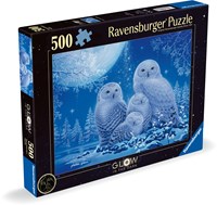 Ravensburger Glow in the Dark Puzzle – Eulen im Mondlicht - 500 Teile-2
