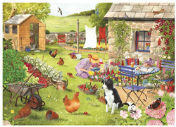House of Puzzles Puzzle Grandma's Garden 500 XL Teile Karton