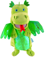 Fiesta Crafts Handpuppe grüner Drache - Rollenspiel Spielzeug