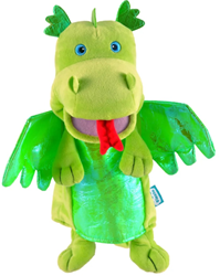 Fiesta Crafts Handpuppe grüner Drache - Rollenspiel Spielzeug
