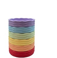 Grennn Spielschalen Wave Pastell Set für kreatives Spielen und Sortieren