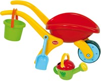 Gowi Schubkarren Spielzeugset - bunte Gartenset für Kinder