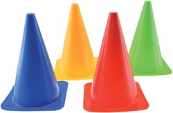 Gowi Verkehrskegel Spielzeug Set 4 Stück - Straßenkegel für Kinder