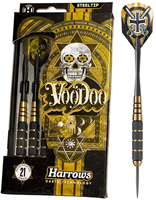Harrows Steeltip Brass Darts Voodoo 25g - Schwarz - Dartpfeil Set