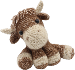 Hardicraft Strickset Kuscheltier Luke Hochländer 20 cm DIY Paket