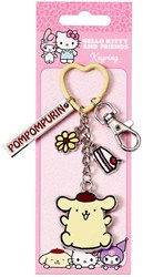 HELLO KITTY POMPOMPURIN KEYRING WITH CHARMS