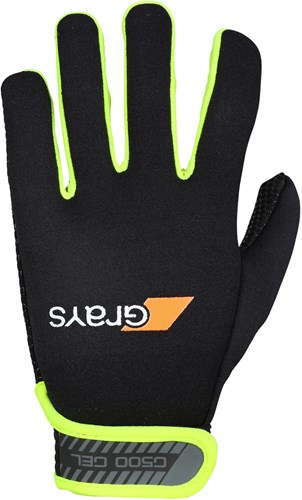 Grays Hockeyhandschuhe G500 Gel Glove schwarz gelb Large - Sporthandschuhe