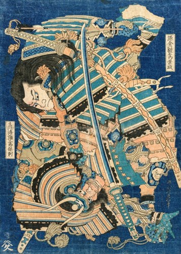 Grafika Hokusai - Kamakura no Gengoro Seizing Torinoumi Tasaburo -  Teile