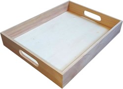 Playwood Holztablett rechte Form 32,2x25x5,1 cm Dekoration