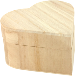 Playwood Holz Aufbewahrungsbox Herzform 10cm Dekoration