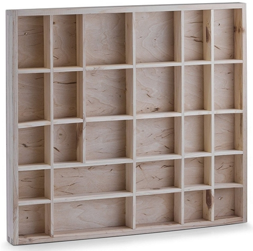 Playwood Holz Briefablage groß - kreative Aufbewahrung 45x40 cm