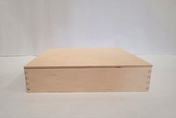 Alexander Toys Holzspielkasten - Sensorik Spielzeug mit Deckel 25x25x5 cm