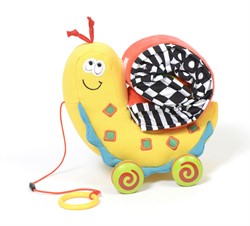 Dolce Toys toys Klassische Ziehfigur Aktivität Kuscheltier Schnecke Semmy - 21 cm