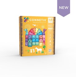 Connetix magnetisches Spielzeug Glitzer Schloss Set 48 Teile Bauspaß