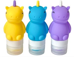 Yumbox unicorn Quetschflaschen Silikon Set - auslaufsicher und kinderfreundlich