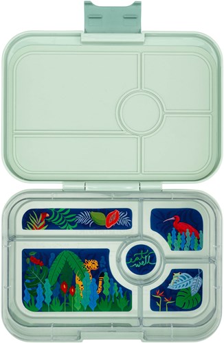 Yumbox Brotdose Bento Box 5 Fächer XL grün auslaufsicher für Erwachsene