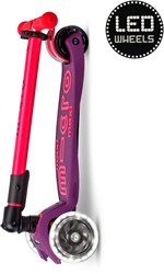 Micro Kinderroller Maxi Micro klappbar LED lila pink neon