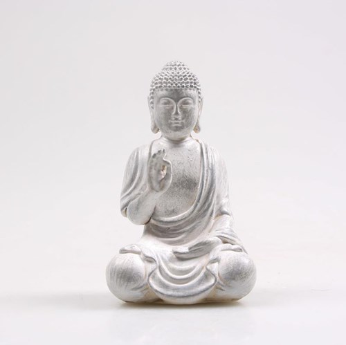 Season Inspired Decoration Buddha Figur Dekoration grau 10cm Polystone