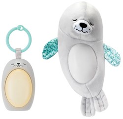 Infantino Kuscheltier Robbe Nachtlicht mit Musik und Licht für Babys