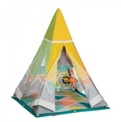 Infantino Spielmatte Tipi Gym mit Hängespielzeug und Musikmobile
