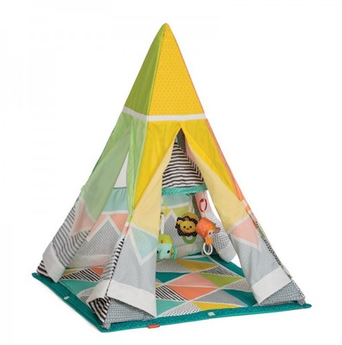 Infantino Spielmatte Tipi Gym mit Hängespielzeug und Musikmobile