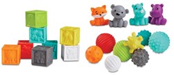 Infantino sensorisches Babyspielzeug Bälle Blöcke Tiere Set