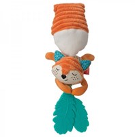 Infantino Kinderwagen-Spielzeug Fuchs mit Vibrationsfunktion und Beißspielzeug orange
