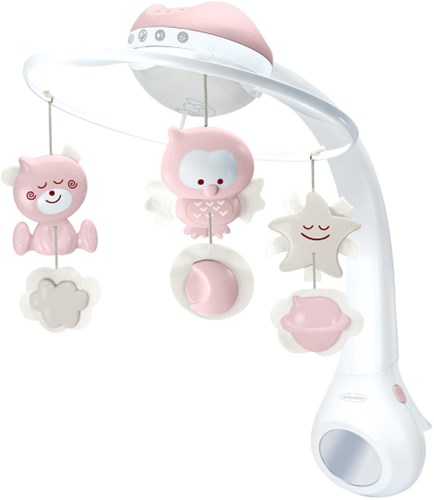 Infantino Musikmobile Projektor Babyzimmer 3-in-1 rosa beruhigend