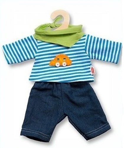 Heless Puppenkleidung Jeans Set mit gestreiftem T-Shirt 28-35cm