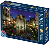 D-Toys Puzzle 1000 Teile Nachtlandschaft Annecy Frankreich Puzzle-2