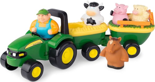 Britains John Deere Spielzeugtraktor mit Tieren und Sound - Bauernhof-2