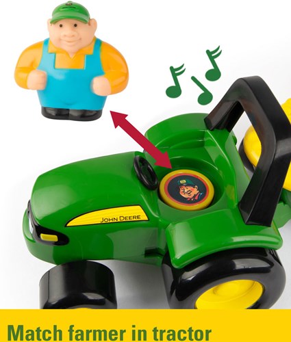 Britains John Deere Spielzeugtraktor mit Tieren und Sound - Bauernhof-3
