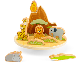BigJigs Holz-Balancebrett Jungle - Lernspielzeug für Kinder
