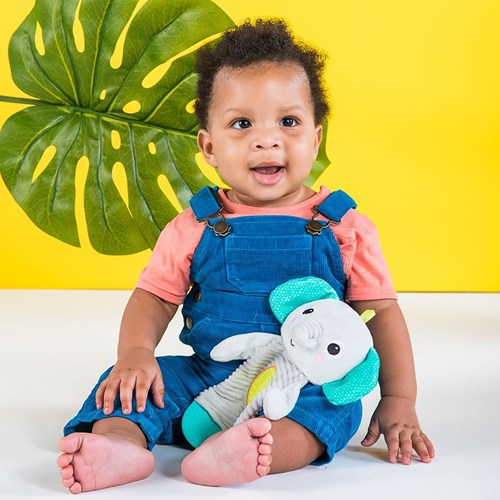 Bright Starts Kuscheltier Elefant Beißspielzeug - Plüsch Babyspielzeug-3