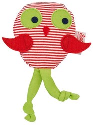 Käthe Kruse Greifling Eule rot-grün Babyspielzeug 14 cm