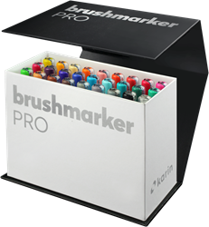 Karin Brushmarkerset - Mini Box 26 Farben Pinselstifte für kreatives Zeichnen