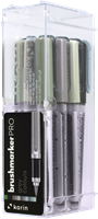 Karin Brushmarker Set Grau 12 Stück professionelle Brushpens